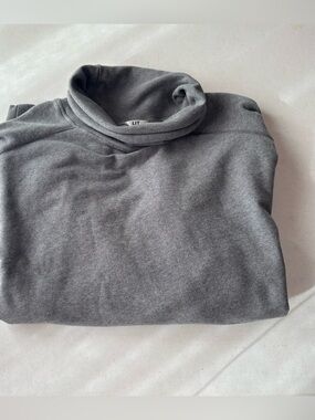 LIT Activewear Whisper Oversized Turtleneck Sweatshirt Heather Grey XXL⁠